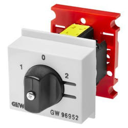 Gewiss GW96952 commutateur électrique Commutateur rotatif 2P Noir, Blanc