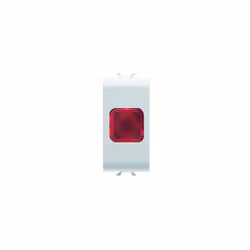 VOYANT DE SIGN. ROUGE 1M BLANC GEWISS GW10623VOYANT DE SIGNALISATION SIMPLE ROUGE 1 MODULE BLANC CHORUS