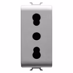 Gewiss GW14203, 1 module(s), P11, P17, Titane, 250 V, 16 A, 5 mm