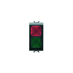 Gewiss - voyant de sign. double rouge/vert noir GW12629