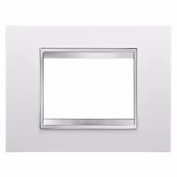 Plaque - GEWISS - GW16203TB - Blanc lait - 3 postes - Plastique - Intérieur