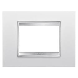 Plaque - GEWISS - GW16203TB - Blanc lait - 3 postes - Plastique - Intérieur