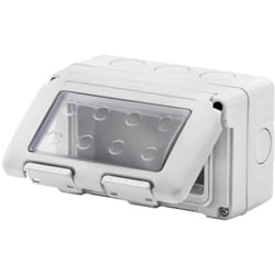 Gewiss - GW27044 Boîtier système étanche 4 places Gris IP55
