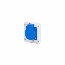 PRISE 2P+T SCHUKO IP54 + PLASTRON 85X75 GEWISS GW62392 SOCLE DE PRISE À ENCASTRER À 10° STANDARD ALLEMAND 2P+T 16A 200-250V 5 ...