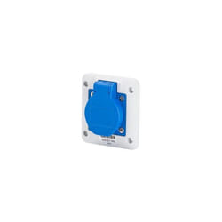 Gewiss - prise 2P+T schuko IP54 + plastron 85X75 GW62392