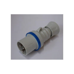 Fiche mobile droite bleu 2P+T 16A 230V 6H CR borne à ressort IP44 GEWISS