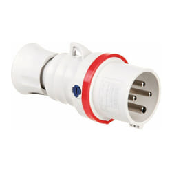 Gewiss - Fiche mobile droite protégée Rouge - 16A - 400V - 3P+T