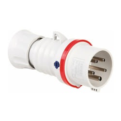 Fiche mobile droite protégée Gewiss Rouge - 16A - 400V - 3P+N+T