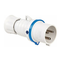 Gewiss - Fiche mobile droite protégée Bleu - 32A - 230V - 2P+T