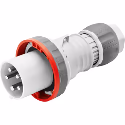 Spina Mobile Dritta HP IP69 3P+N+T 63A 380-415V Rossa 6H Cablaggio A Mantello. HP Straight Mobile Plug IP69 3P+N+E 63A 380-41 ...