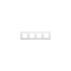 Gewiss - plaque dahlia 4 postes h/v blanc GW35904AW