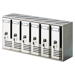 Alubox 2736040 boîte aux lettres Argent Boîte aux lettres encastrable Aluminium