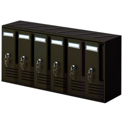 Boîte Aux Lettres De Copropriété Mod. Cube En Aluminium Couleur Fonte 6 Places