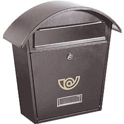 Alubox CHALET boîte aux lettres Bronze, Acier inoxydable Boîte aux lettres encastrable Fer, Acier inoxydable