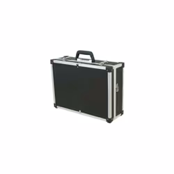 VALISE D'ÉLECTRICIEN À BORDS POINTUS BLINKY Noir/Argent avec séparateurs internes Bandoulière amovible et porte-outils Revête ...