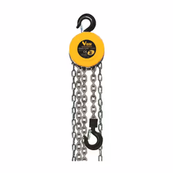 Vigor 49760-10, Palan à chaîne, 1000 kg, 2,5 m, Noir, Acier inoxydable, Jaune, Acier