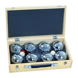 BLINKY Coffret en Bois Contenant 8 Boules de pétanque Beige 720 g - 99600-10