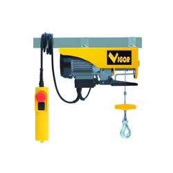Palan électrique alimenté par un puissant moteur monophasé de 750 W 220 V, pouvant être monté sur son pied ou sur une potence ...