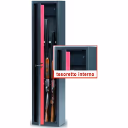 Blinky 5P Gun Cabinets Acier Ép.2mm Porte Ép.3mm Serrure à double panneton Trous d'ancrage mur/sol Hauteur utile pour fusils  ...