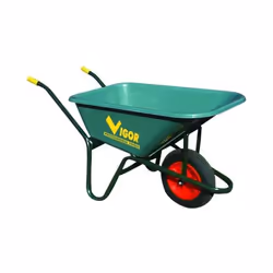 Description générale Brouette de jardin en acier galvanisé avec une capacité de 100 litres, idéale pour les travaux lourds da ...
