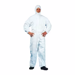 Combinaison jetable en tissu non tissé blanc, légère et pratique, elle convient pour protéger les vêtements de la poussière, ...