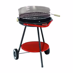 BLINKY BARBECUE RONDY Table de cuisson Ø 48,5 cm 3 pieds tubulaires avec raccord Capot peint anti-rayures Grille chromée 4 po ...