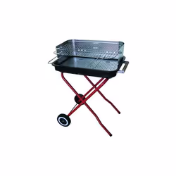 BLINKY BARBECUE SUNNY Table de cuisson h. 79 cm Pieds tréteaux Capot en acier inoxydable anti-rayures/>Grille chromée à 3 pos ...