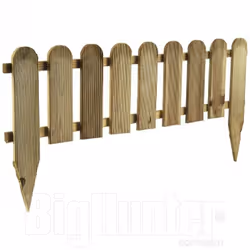 CLÔTURE EN BOIS BLINKY Pour les bordures de pelouse et de jardin Pin imprégné à l'autoclave Lattes verticales h cm. 28 Longue ...