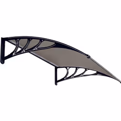 VUEMME 96899-05/2, Fixé, Arrondi, Auvent de façade, Fibre de verre, Vert, Acier
