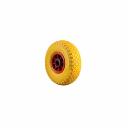 Roues de chariot anti-crevaison en pu En mousse polyuréthane Support plastique sur roulettes Roue diam.260 mm de large. 85 mm ...