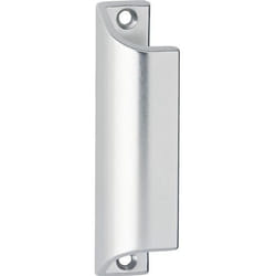 Poignée de tirage - HOPPE - L.90 mm - Aluminium - Gris - Sur plaque - Réversible