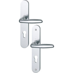 Hoppe - Ensemble sur plaques aluminium verona clé i pour cylindre européen finition F1 aspect argent 3511682