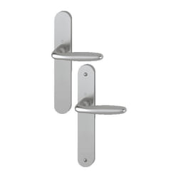 Ensemble de porte sur plaque Verona 1510/300M HOPPE Aspect inox F9 - Bec de cane - 758166