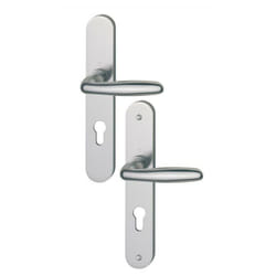 Hoppe - Ensemble sur plaques aluminium verona clé i pour cylindre européen finition F9 aspect inox mat 2834543