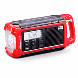 Midland ER200, Portable, Analogique, AM, FM, 87,5 - 108 MHz, 531 - 1629 kHz, 3,5 mm
