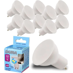 10 pie'ces - projecteur led GU10 6400K 6W Duralamp