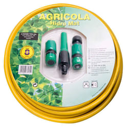 Saturnia - Tuyau Hydro Mat Jaune 15 mm. - Rouleau 5/8 15 mètres avec accessoires