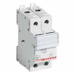 Interrupteur-sectionneur fusible Bticino, avec les caractéristiques suivantes : Tension 500 Vac Courant d'entrée 32A 2 module ...