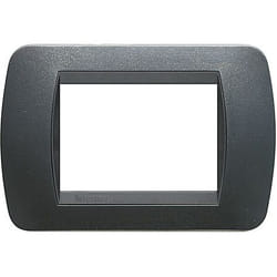 bticino L4803PA Plaque de commutation et obturateur Acier brossé