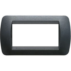 bticino L4804PA Plaque de commutation et obturateur Acier brossé