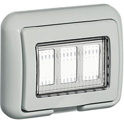 bticino 25603 Plaque de commutation et obturateur Gris
