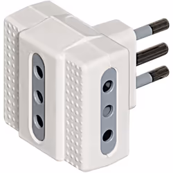 bticino S3603D, 250 V, 10 A, Gris, Blanc, Mâle/Femelle, 90 mm, 122 mm