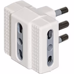 bticino S3604D, 250 V, 16 A, Blanc, Mâle/Femelle, 90 mm, 122 mm