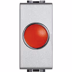 Diffuseur de lumière de couleur rouge Bticino LivingLight gris tech. À compléter avec les LEDs LN4742V12T et LN4742V230T. Car ...