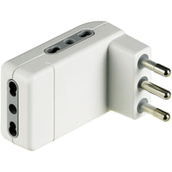 bticino S3606DE adaptateur prise d'alimentation Type L (IT) Blanc