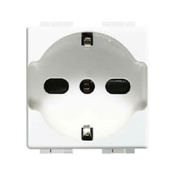 Bticino luna schuko socket 2 poles + earth 16a white colour c4140/16