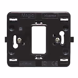 Support Bticino Magic 1 place (module), pour boîte ronde avec agrafes pour assiettes 500/1/... Caractéristiques : Série Btici ...