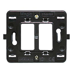 Support Bticino Magic 2 places séparés pour boîte ronde 500S/2