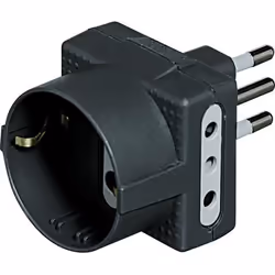 bticino S3610G, Type L (IT), Type L (IT), 250 V, 10 A, Anthracite, Mâle/Femelle