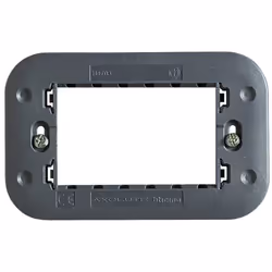 Support pour n'importe quelle boîte 3 modules (fruits) pas seulement de marque Bticino. Ce support vous permet de fixer les p ...